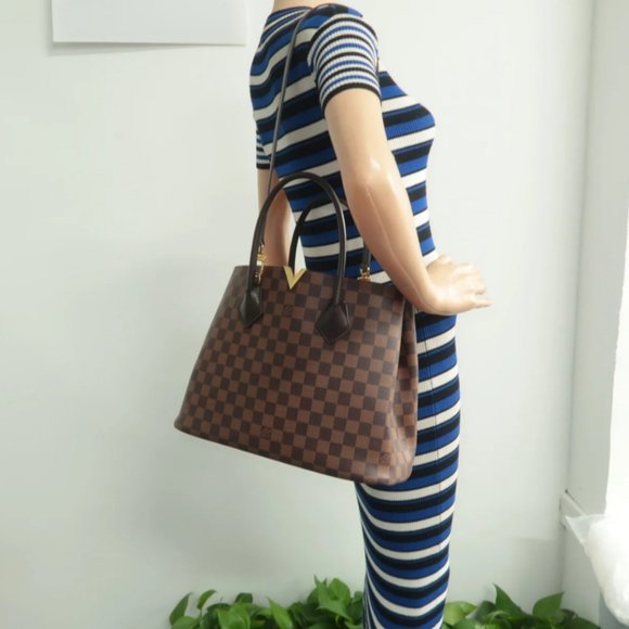 100% Authentic Louis Vuitton Kensington Brown Damier Ebene Canvas Satchel Bag - Picture 12 of 12